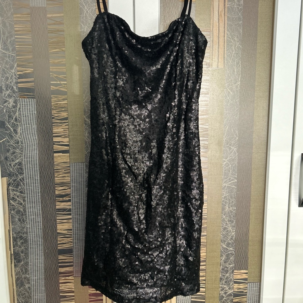 EUC Forever 21 Black Sequence Dress